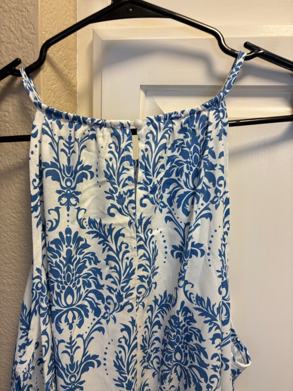 GRACE KARIN Women's blue and white patterned Maxi Boho Dress NWT - Picture 10 of 14